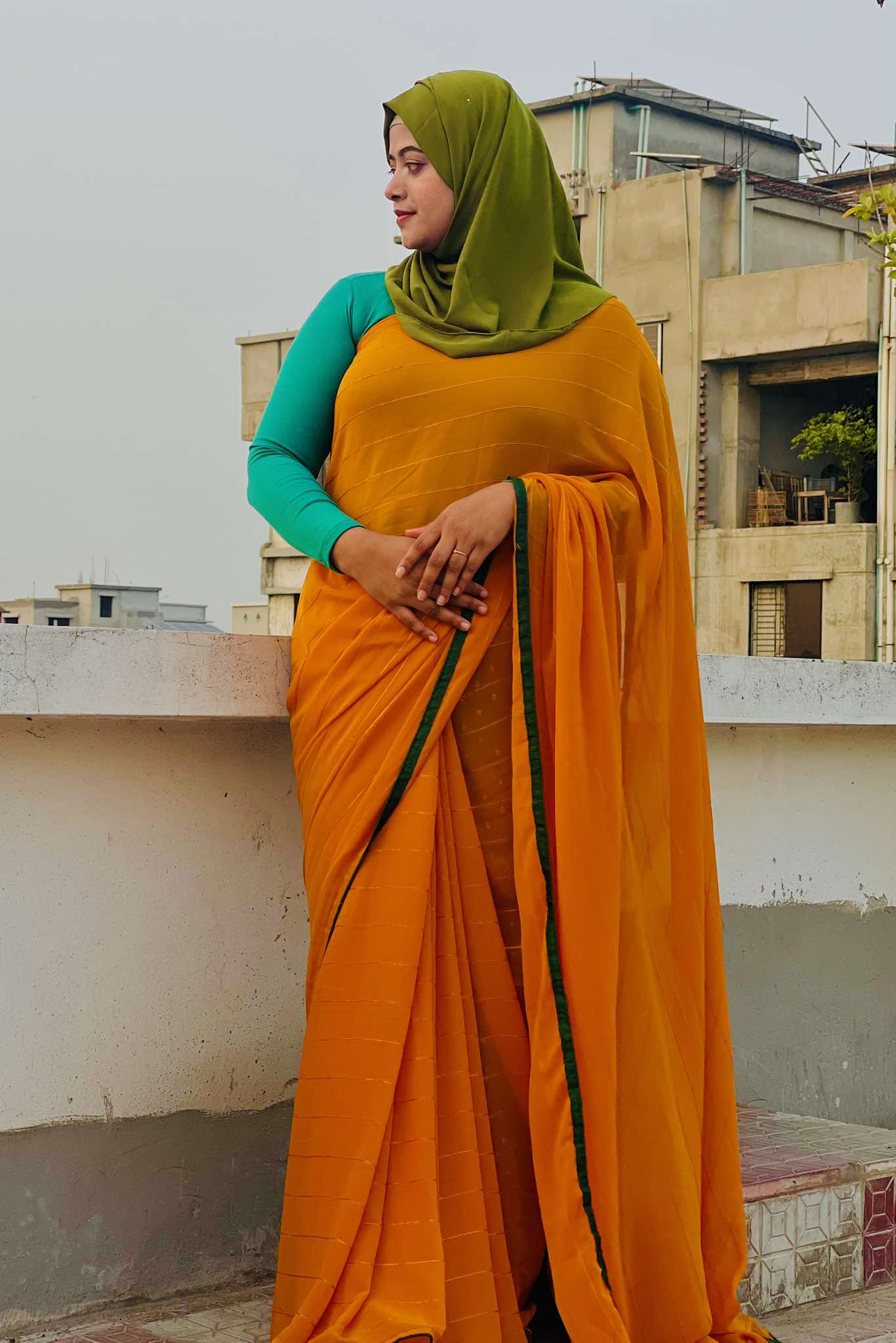 Soft Georgette Sequence saree - Image 6