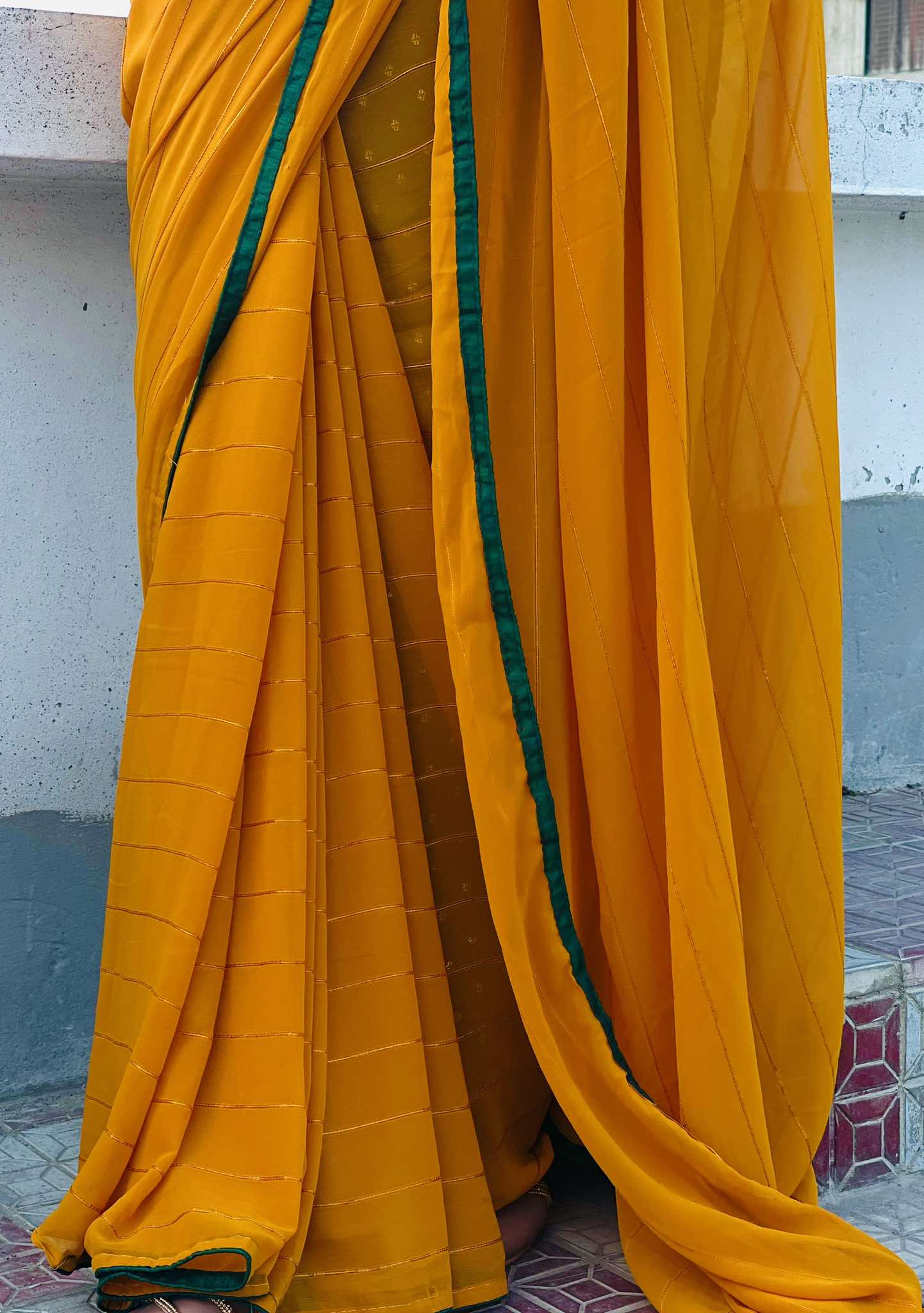 Soft Georgette Sequence saree - Image 5