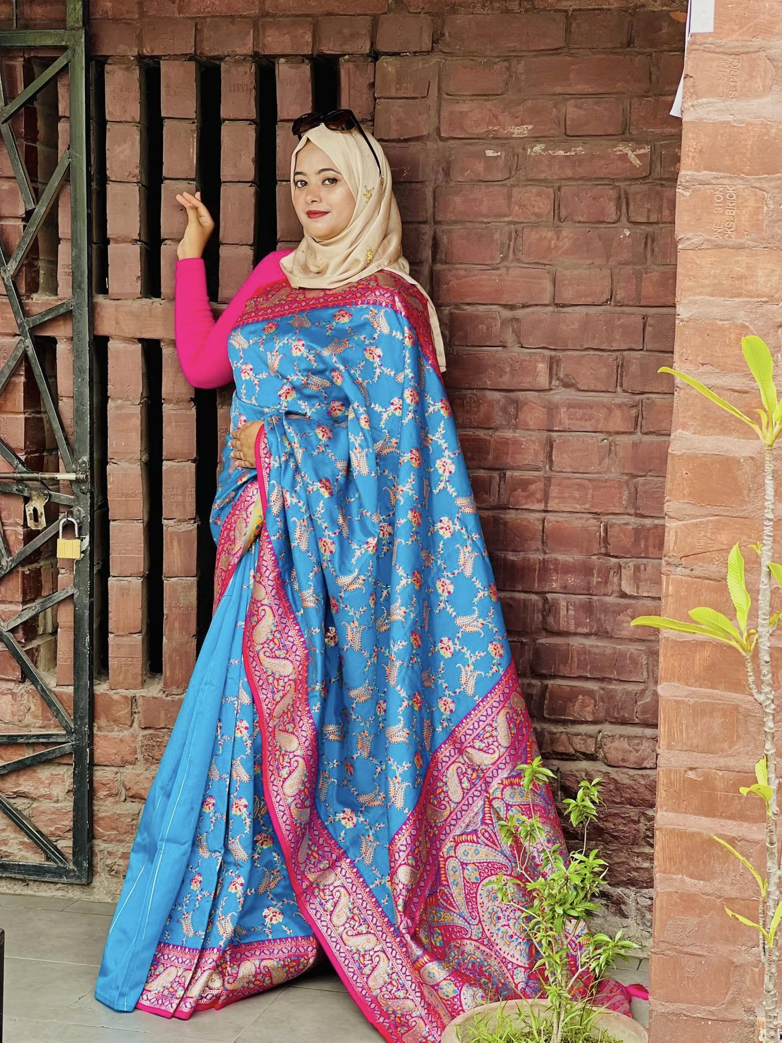 হ্যান্ডলুম কাতান সিল্ক শাড়ি