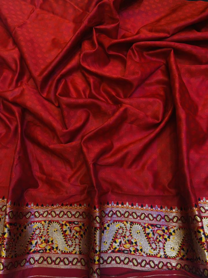 হ্যান্ডলুম কাতান সিল্ক শাড়ি - Image 5